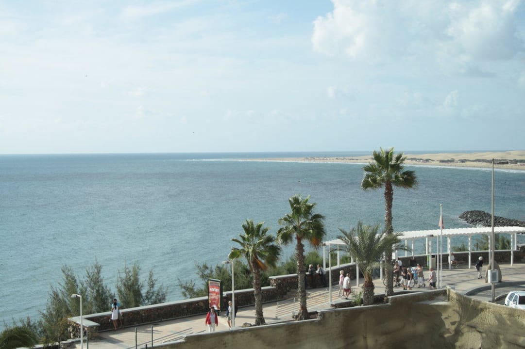 Blick von der 5. Etage zu den Dünen Hotel Europalace