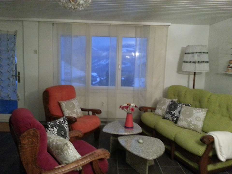 Mansalo, Wohnbereich (mit Auszugssofa) Elfe-Apartments