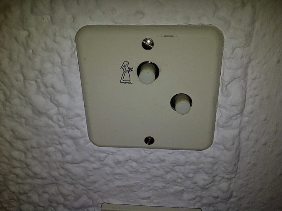 Was soll der Taster, für Pflegefälle? Hotel Traube