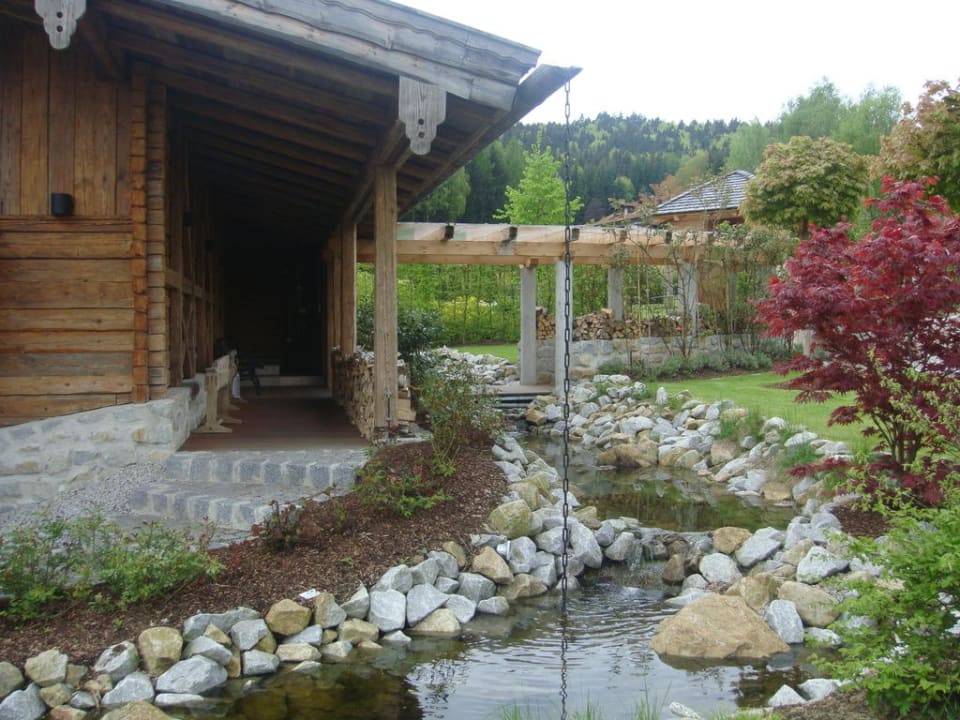 Bachlauf vor der Teichsauna Hotel Bayerwaldhof