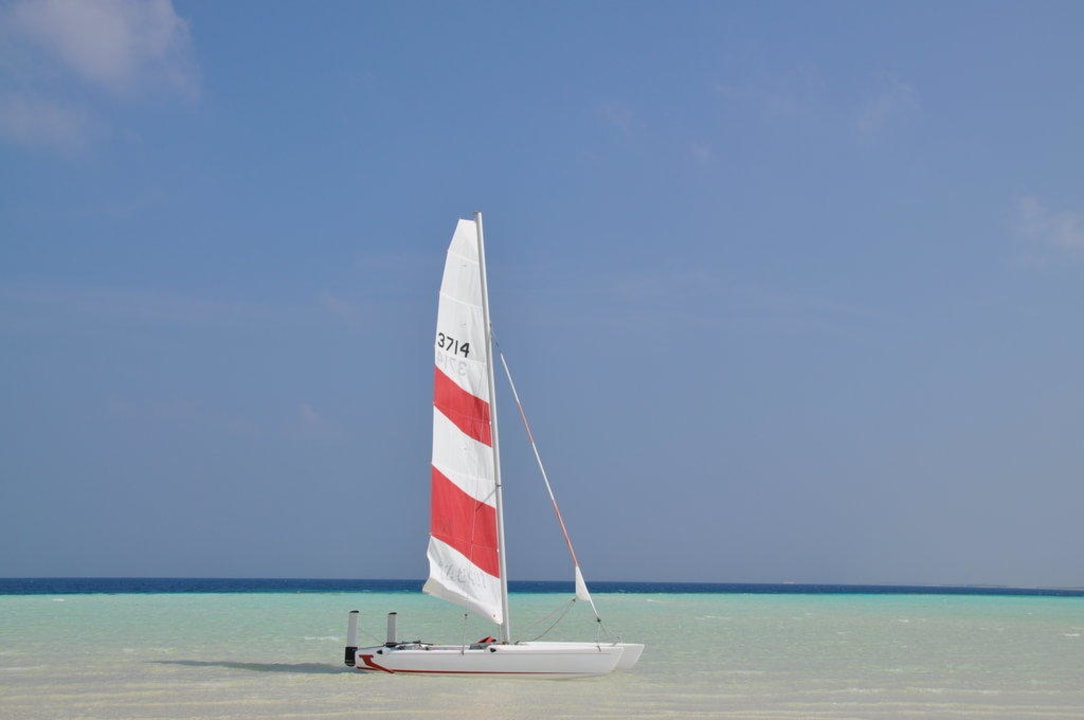 Ausflug mit dem Katamaran auf eine Sandbank Sun Siyam Olhuveli