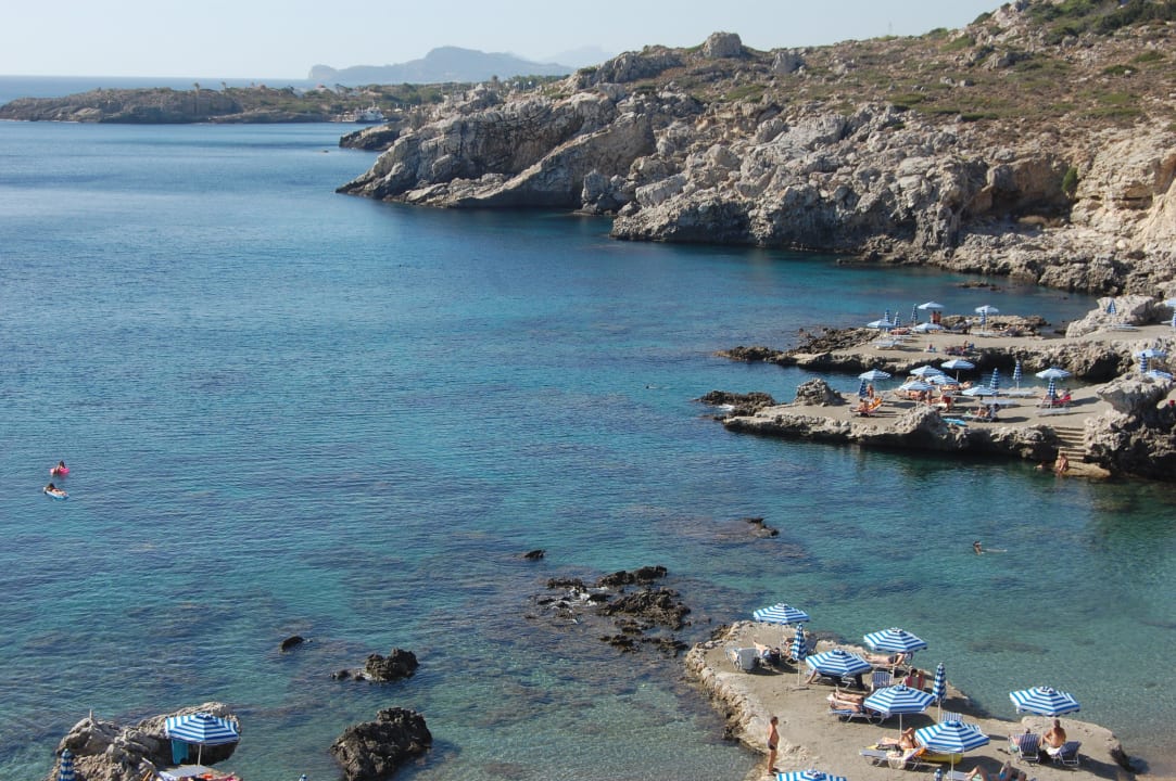Mein bevorzugter Platz "im" Meer Hotel Kalithea Mare Palace