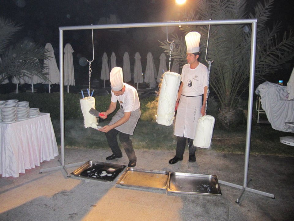 Freshly made ice cream on white night Limak Lara Deluxe Hotel & Resort