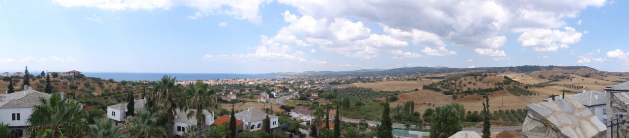 Panorama vom Turm am Pool Hotel Geranion Village