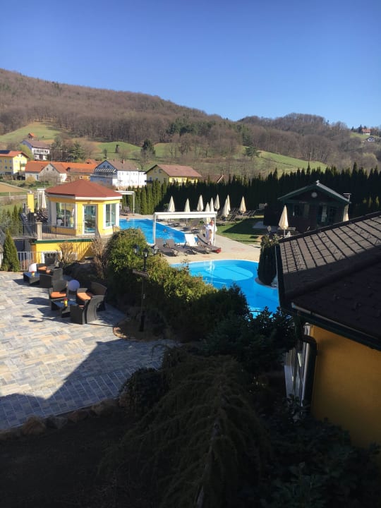 Ausblick vom Balkon Schlössl Hotel Kindl