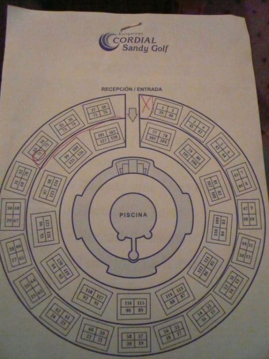 Plan über die Bungalows Bungalows Cordial Sandy Golf