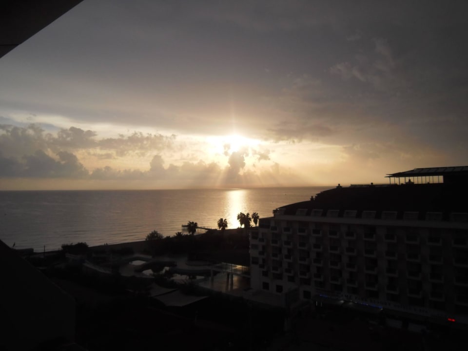 Ausblick von unserem Zimmer. Hotel Royal Garden Beach