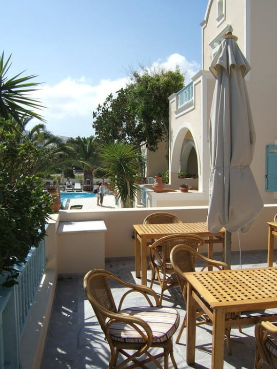 Frühstücksterrasse Hotel Strogili