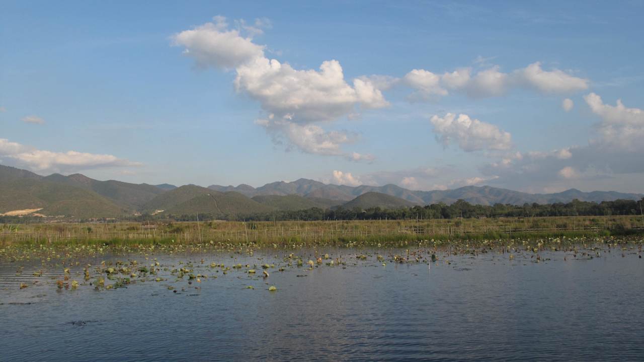 Blick von unserem Balkon Hotel Golden Island Cottages 1 & 2