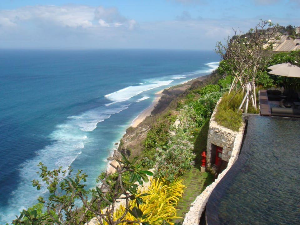Ausblick vom Frühstückstisch im Sangkarrestaurant Bulgari Hotels & Resorts Bali