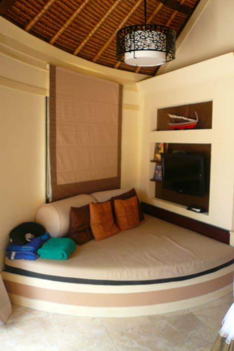 Fernsehecke Villa 9 Banyan Tree Vabbinfaru