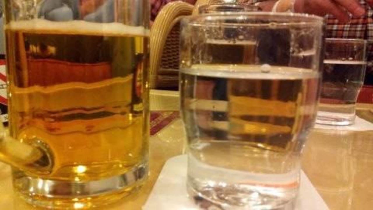 Rakiglas so groß wie ein Bierglas Anissa Beach & Village