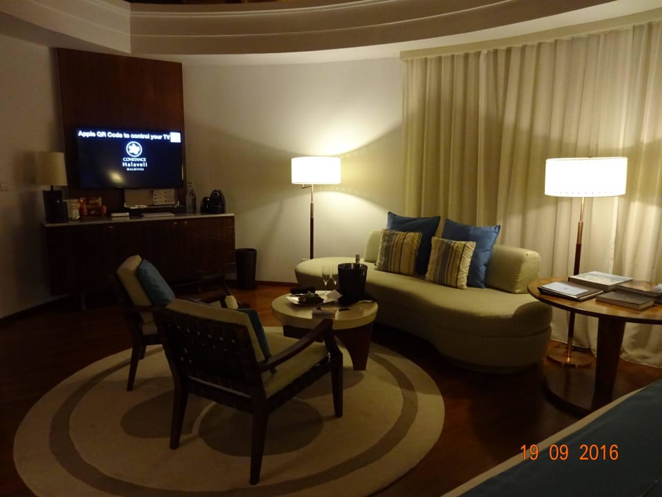 Wohnbereich Water-Villa Constance Halaveli Maldives