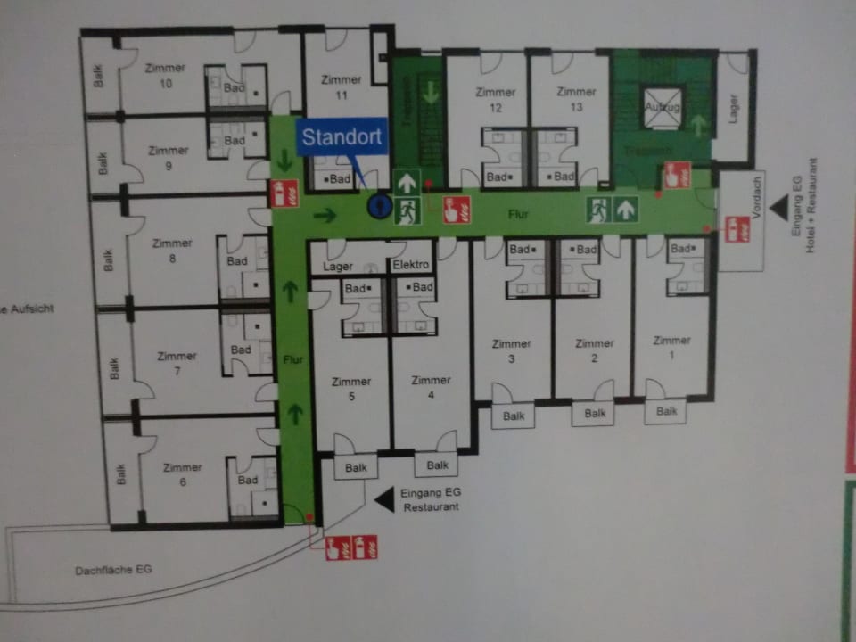 Zimmerplan 1. OG. Seehotel Kressbronn