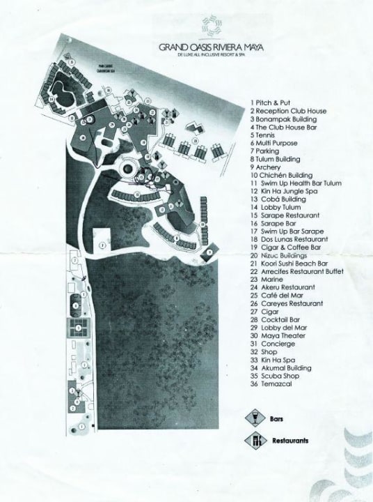 Hotel Plan Grand Oasis Tulum Riviera - All Inclusive