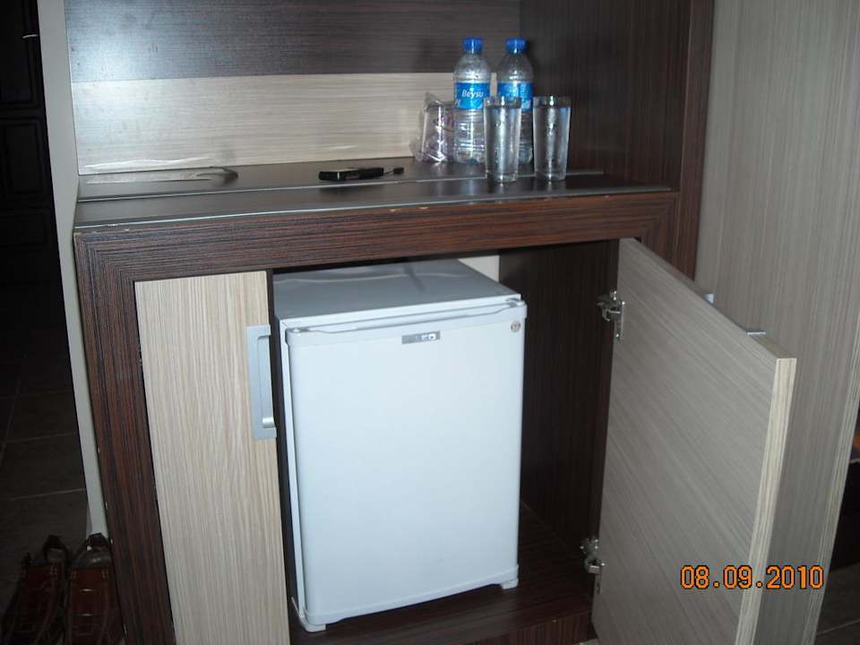 Lodówka w pokoju Enki Hotel