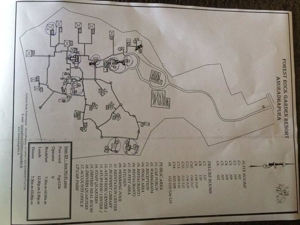 Übersichtsplan der Hotelanlage Forest Rock Garden Resort