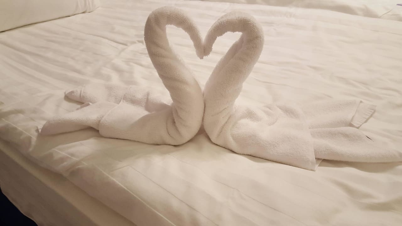 Handtücher geformt zu einem Herz  HVD Viva Club Hotel