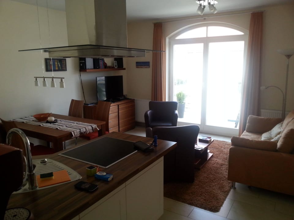 Wohnzimmer Küche Villa Strandkuss