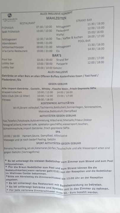 Sonstiges Side Aquamarin Resort & Spa