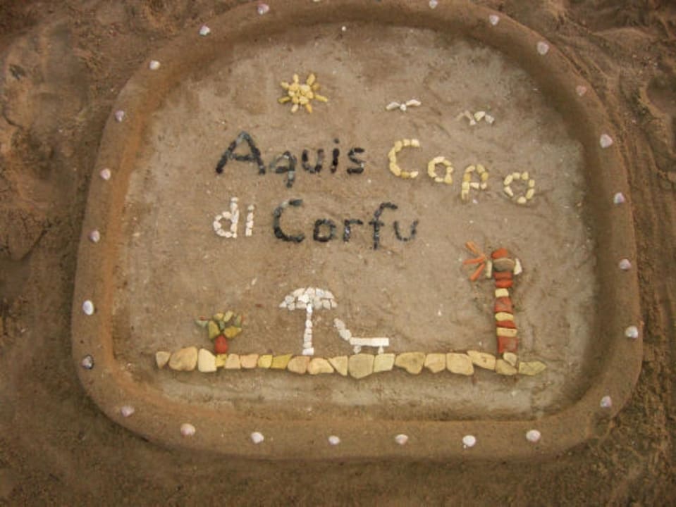 Unser Steinbild im Sand Capo Di Corfu  (Im Umbau/Renovierung)