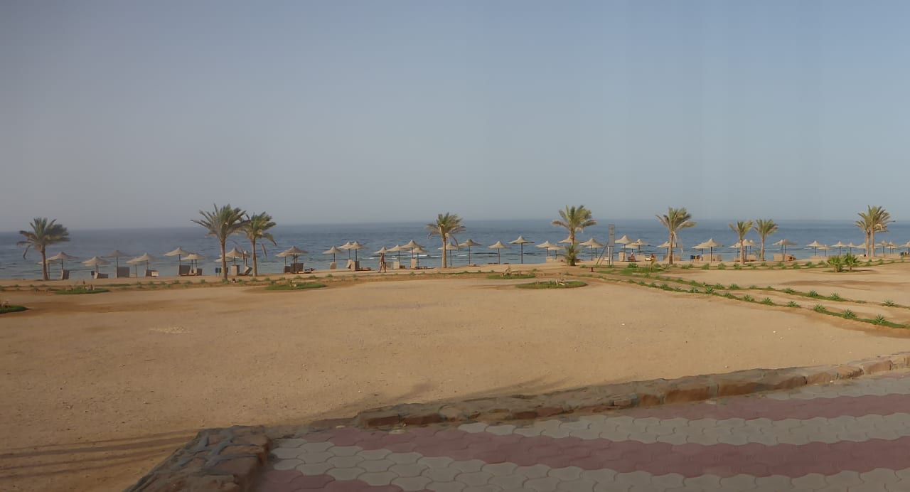 Blick auf den Strand Three Corners Sea Beach Resort