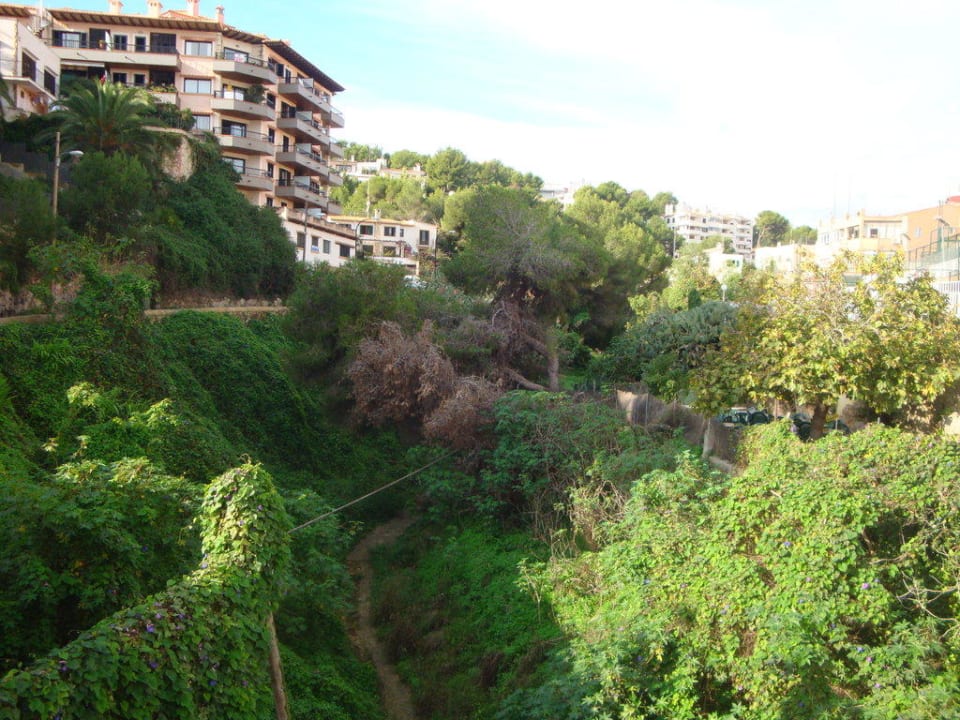 Einer der Wege von der Bushaltestelle zum Hotel BQ Augusta