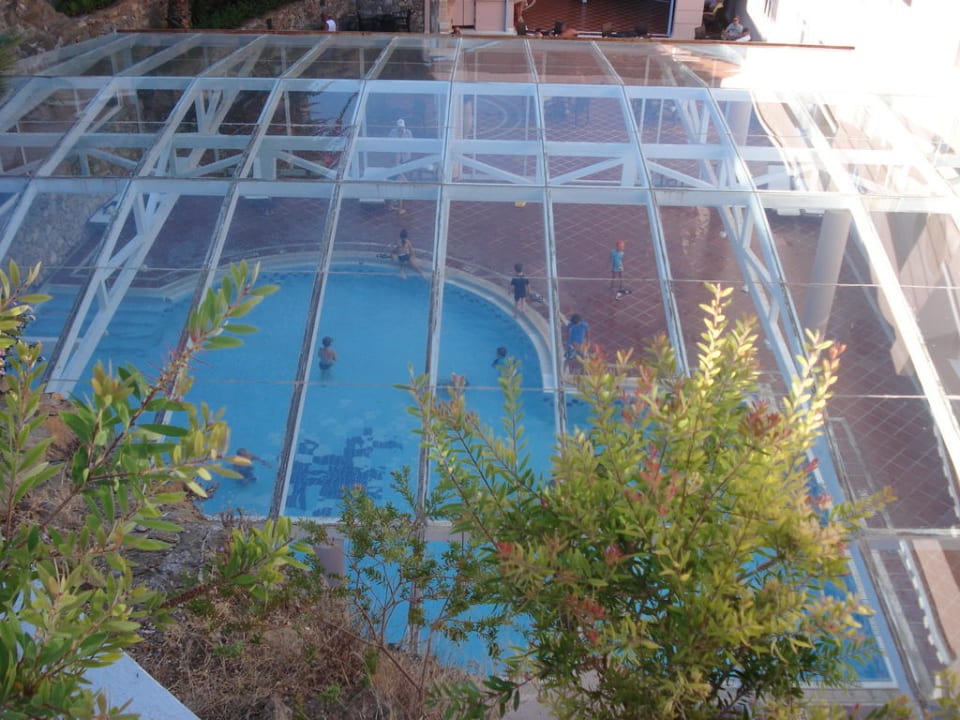 Das überglaste Hallenbad  Mitsis Rodos Village