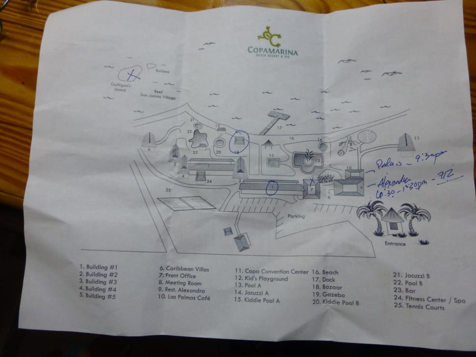 Lageplan des Hotels Copamarina Beach Resort & Spa