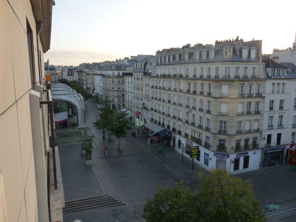 Sicht vom Balkon des Zimmers 527 (im 5.Stock) Hotel Citadines Les Halles