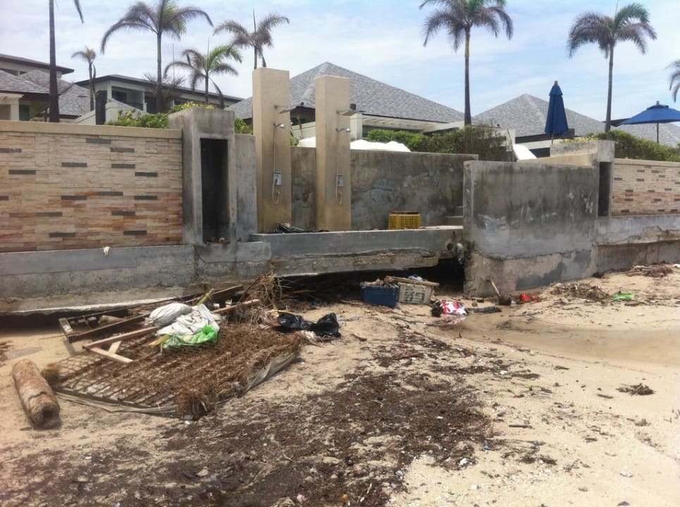 Zerstörter Strandzugang Samui Resotel Beach Resort