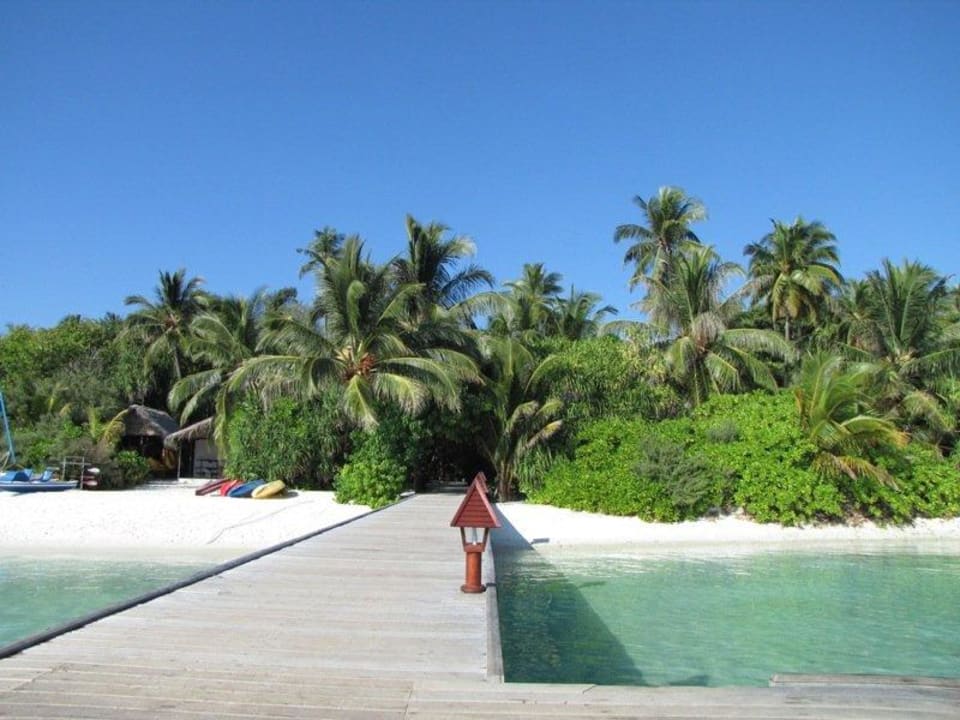 Blick vom Hauptjetty Madoogali Resort