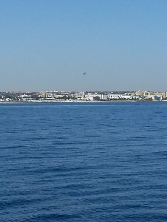 Vom Piratenschiff mit Blick auf den Strand Houda Golf & Beach Club