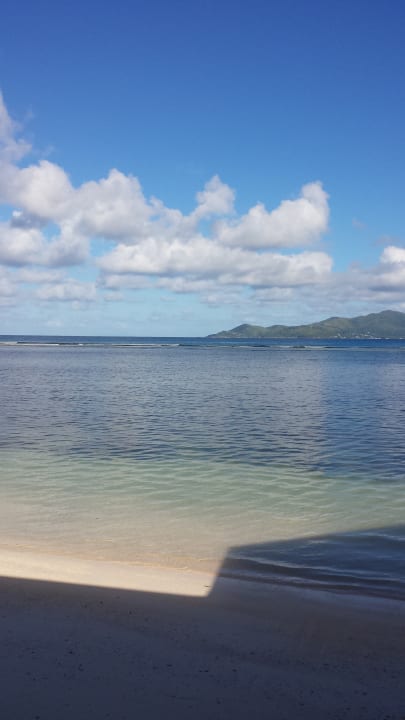 Aussicht beim Frühstück La Digue Island Lodge