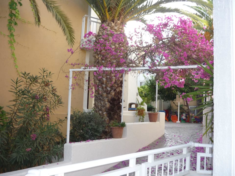 Verwinkelte Gartenanlage Nefeli Hotel Rethymno