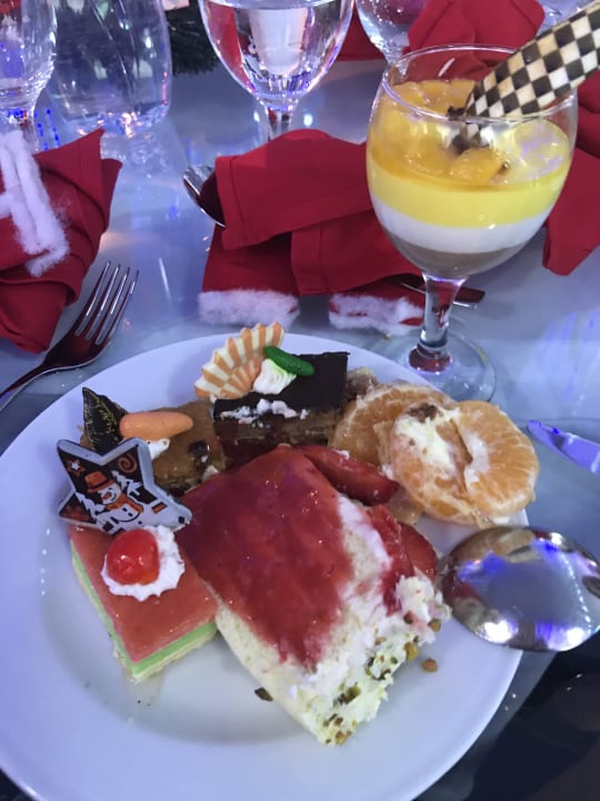 Nachtisch Malikia Resort Abu Dabbab