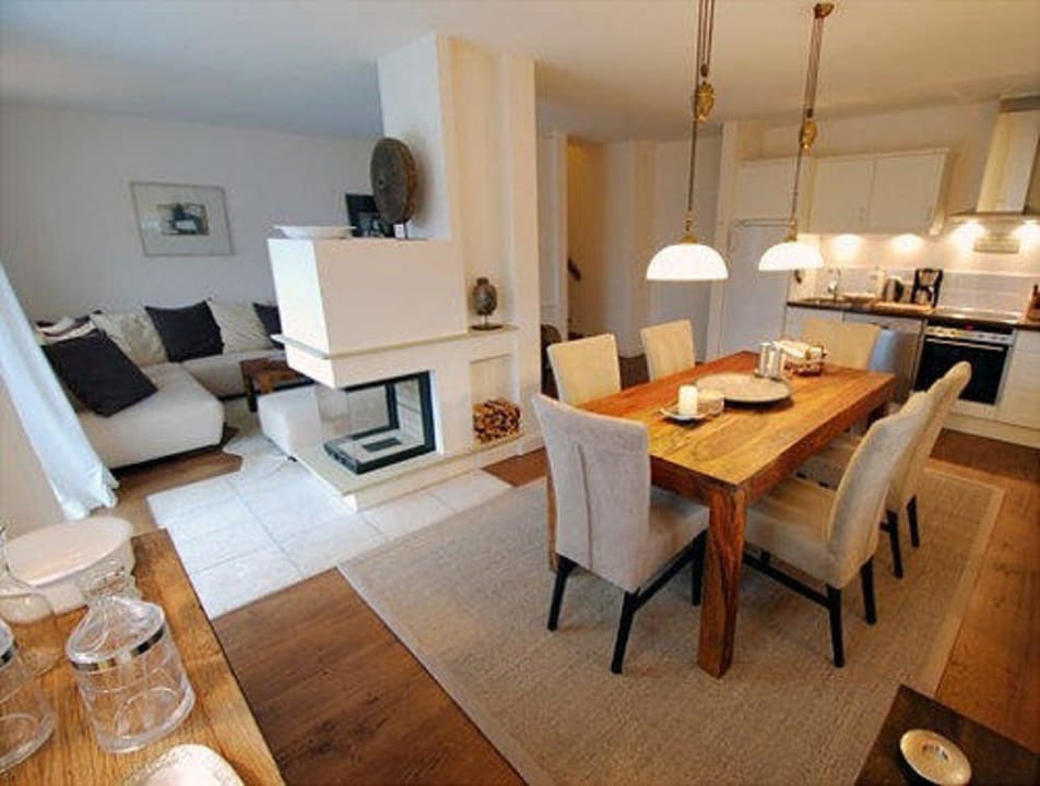 Essbereich und Küche Ferienhaus Lille Bamse