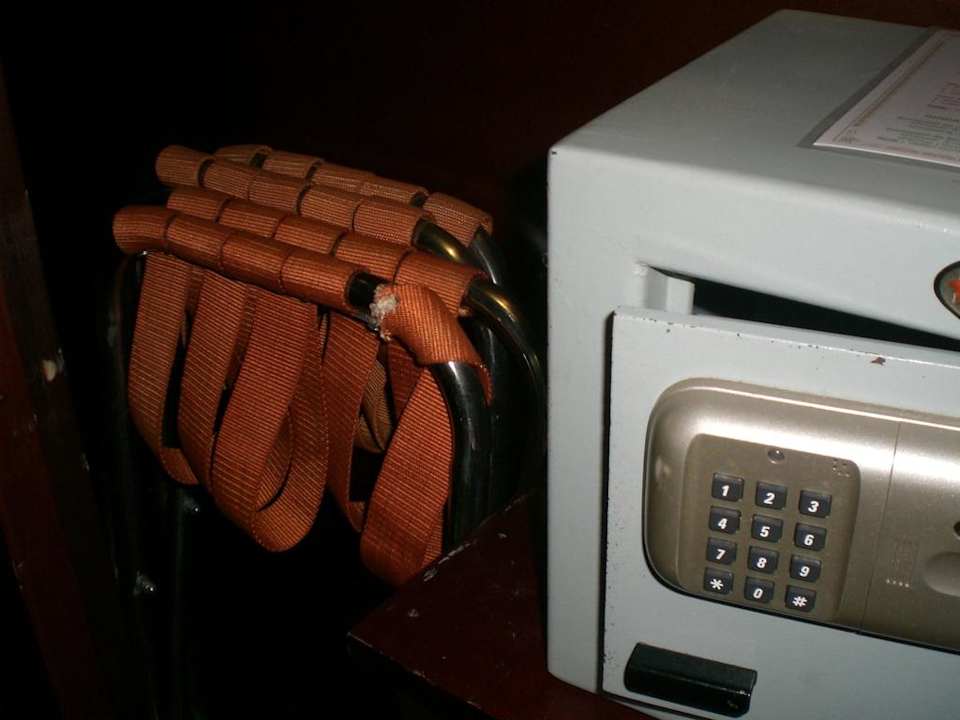 Das "Mobiliar" für den Balkon Hotel Huong Giang