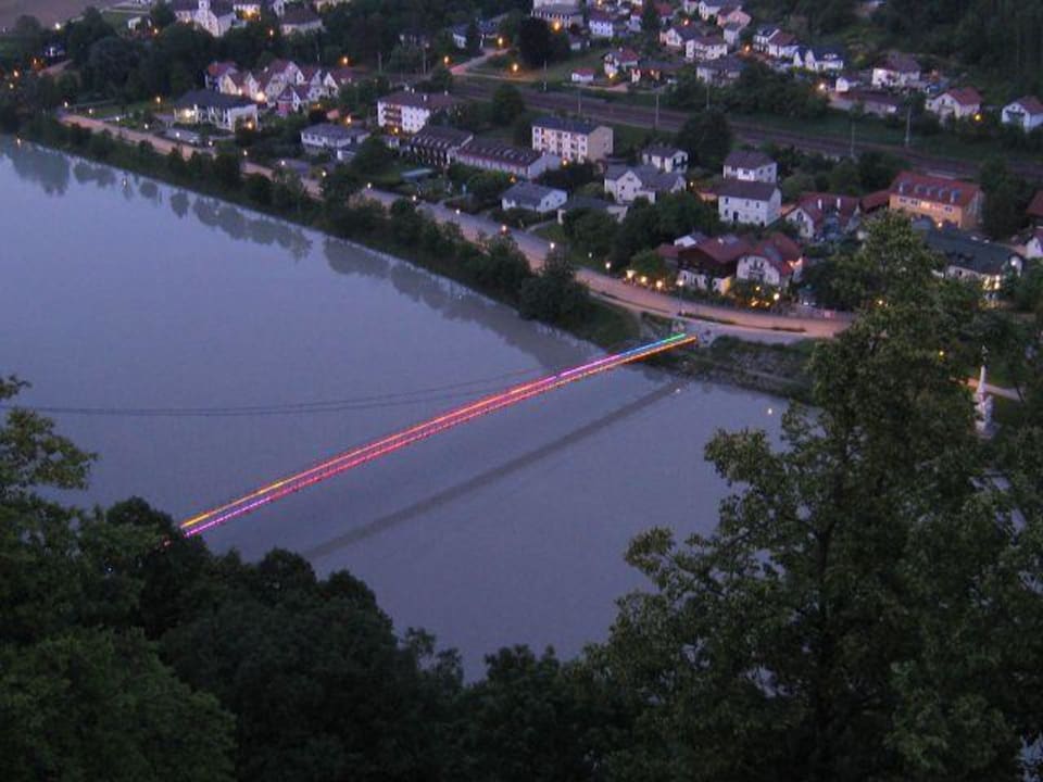 Blick auf den Inn und Österreich Hoftaferne Neuburg