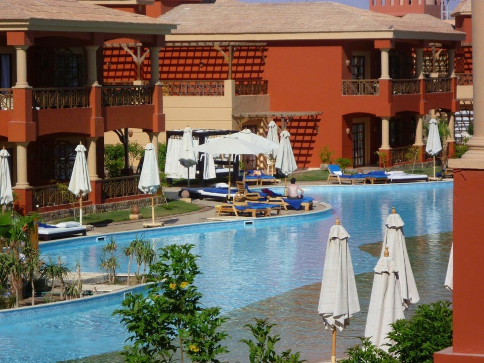 Blick aus dem Zimmer Pickalbatros Alf Leila Wa Leila Resort - Neverland Hurghada