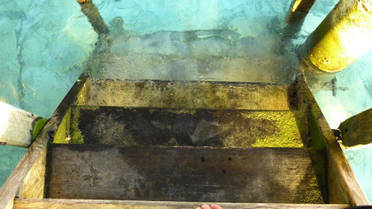 Treppe zur Lagune Filitheyo Island Resort