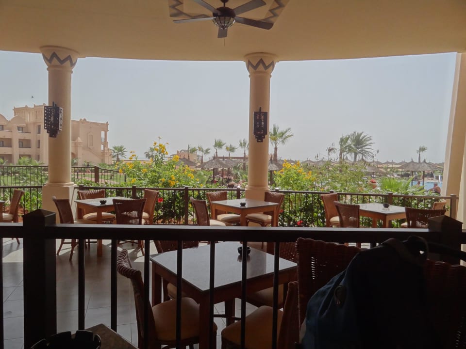 Ausblick beim Mittagessen Richtung Meer Hotel Riu Touareg
