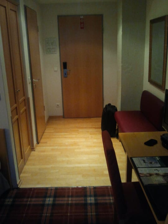 Zimmer vom Fenster aus gesehen Hotel Speicher am Ziegelsee