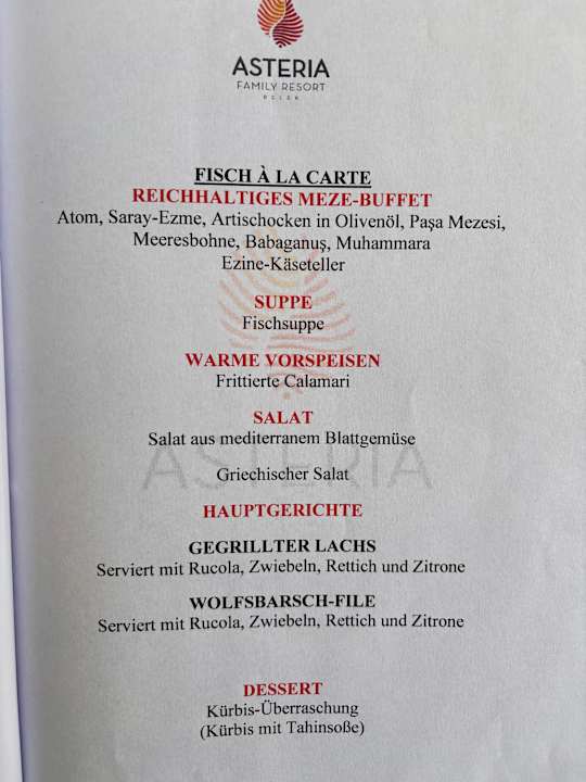 Gastro Asteria Family Belek