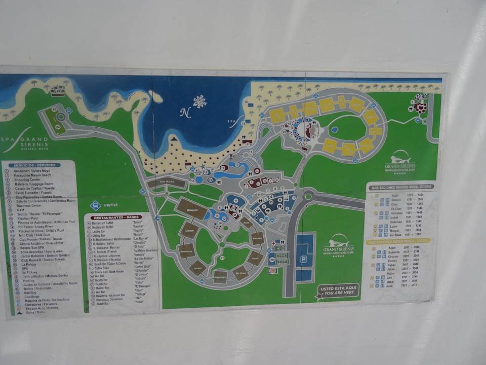 Lageplan des Hotels Grand Sirenis Riviera Maya Resort & Spa
