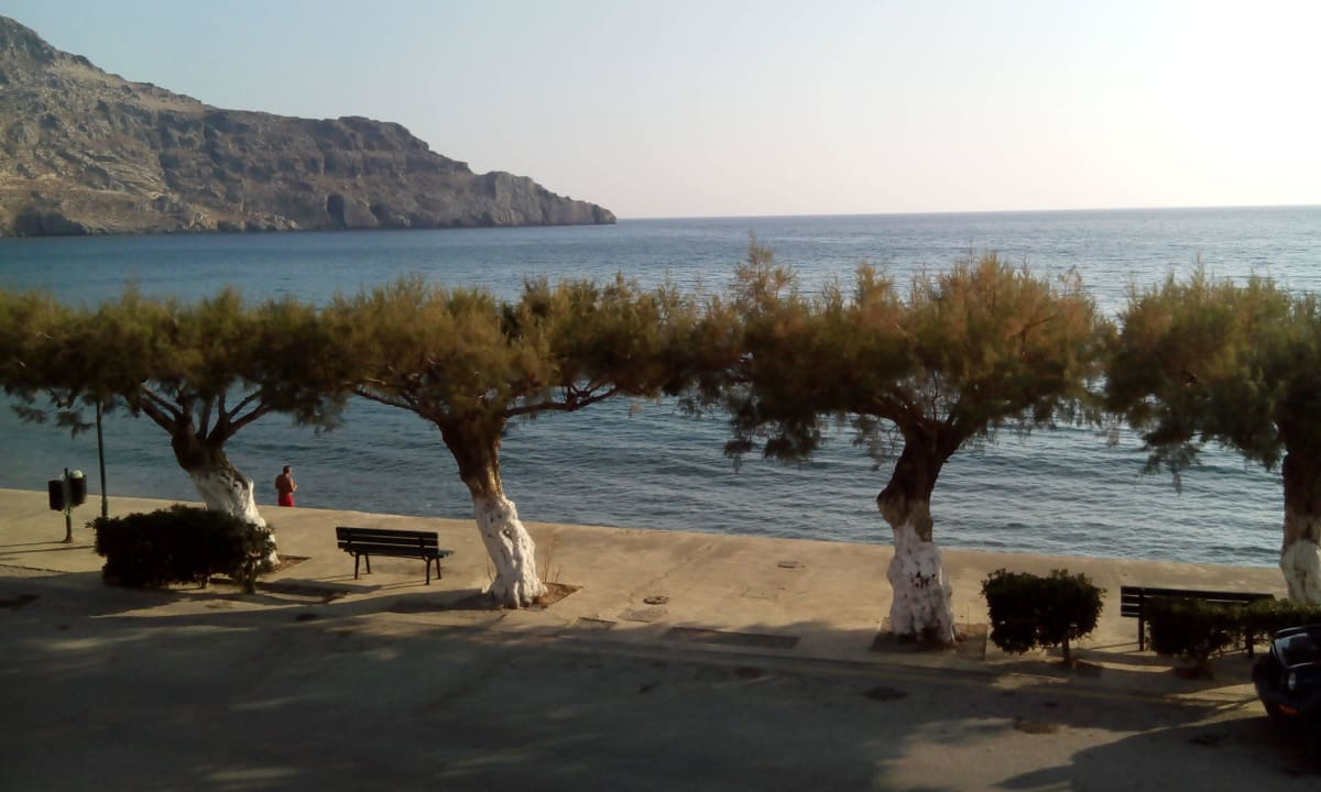 Blick von unserem Balkon Hotel Livikon Beach