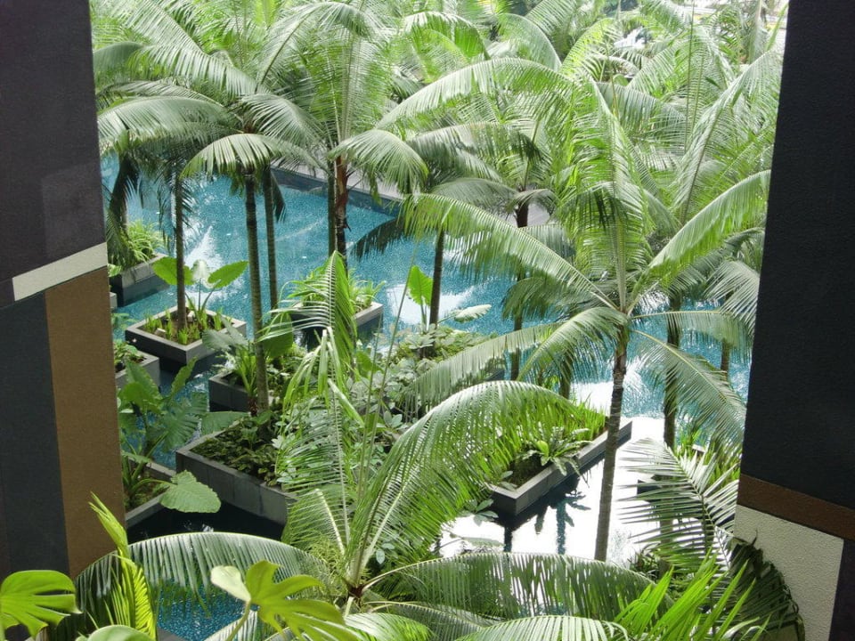 Aussicht aus dem Fenster Hotel Crowne Plaza Changi Airport