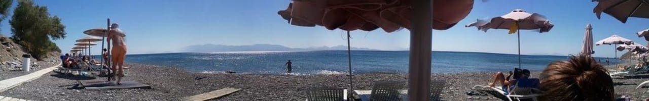 Panorama vom Strand Dimitra Beach Hotel & Suites