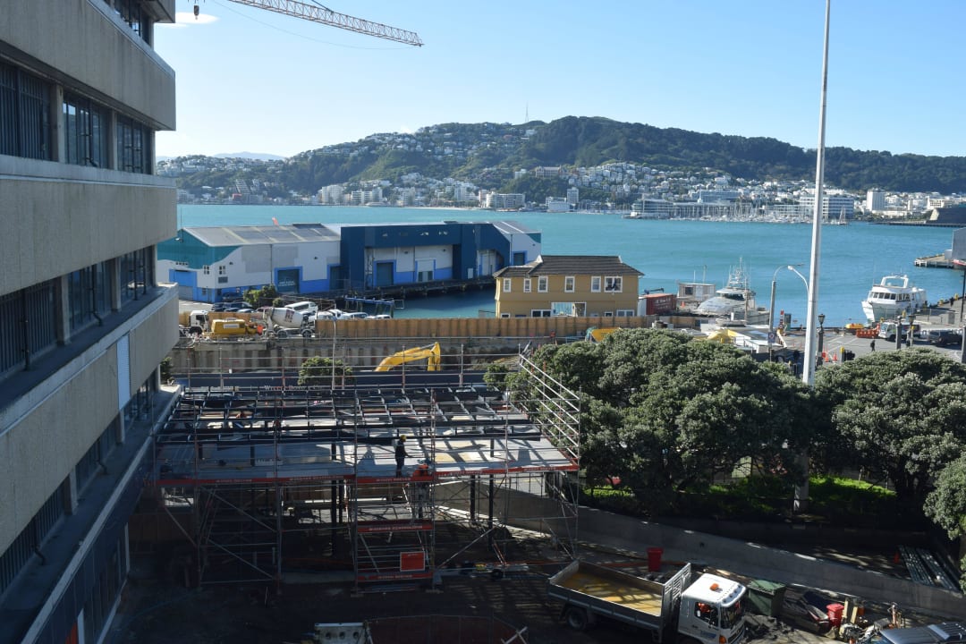 Hafen und Baustelle Hotel Rydges Wellington