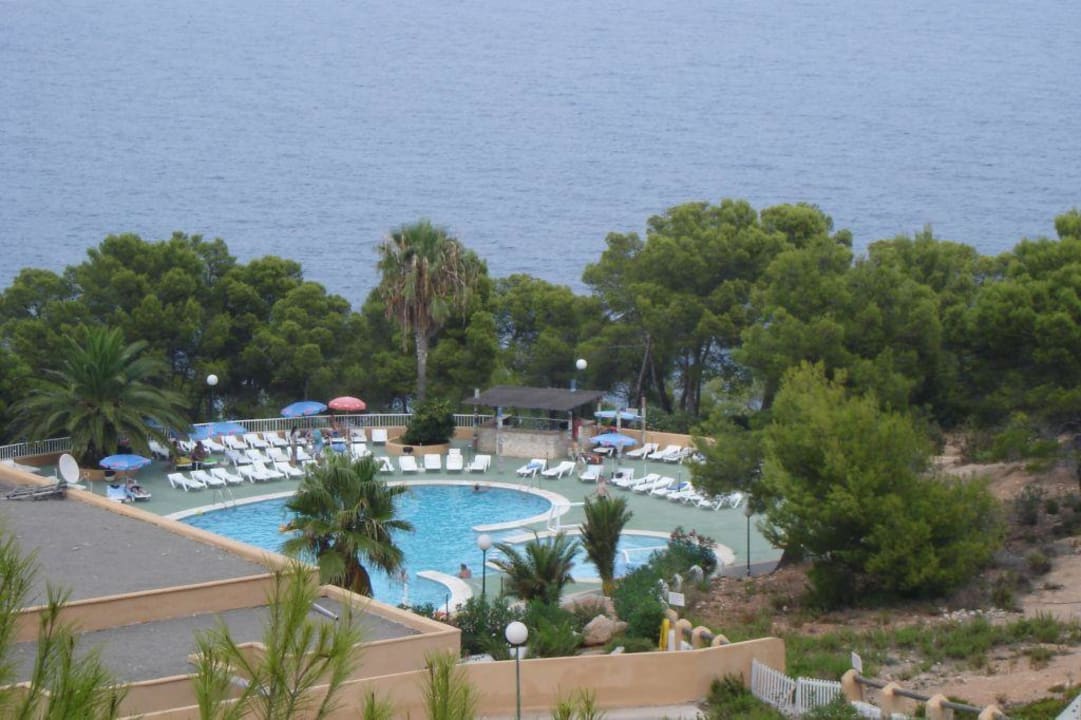Pool mit Meerblick Hotel Alla Dins